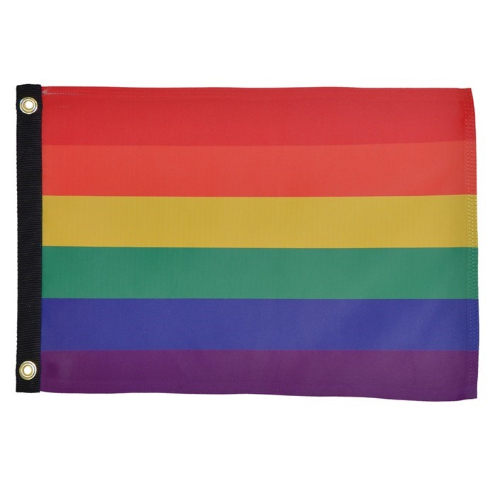 In the Breeze Printed Rainbow Lustre 12x18 Grommet Flag 3660