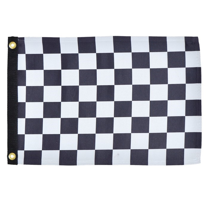 In the Breeze Checkered Flag Lustre 12x18 Grommet Flag 3661