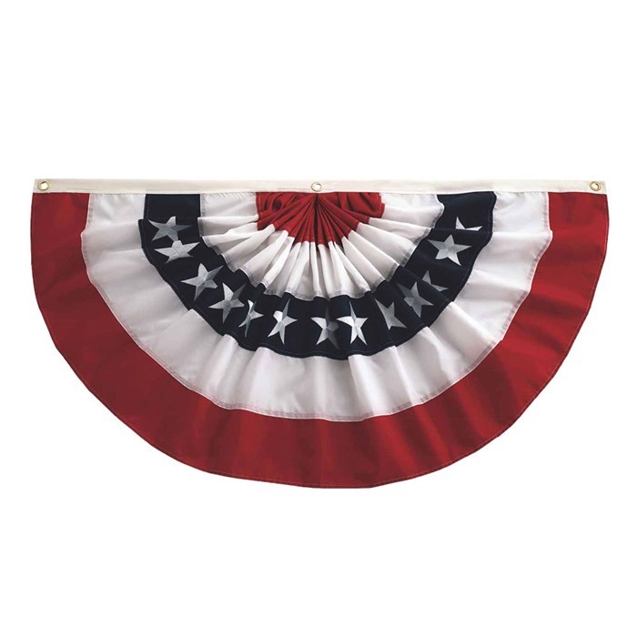 In the Breeze Pleated Fan Patriotic Bunting, 2' x 4' 3671