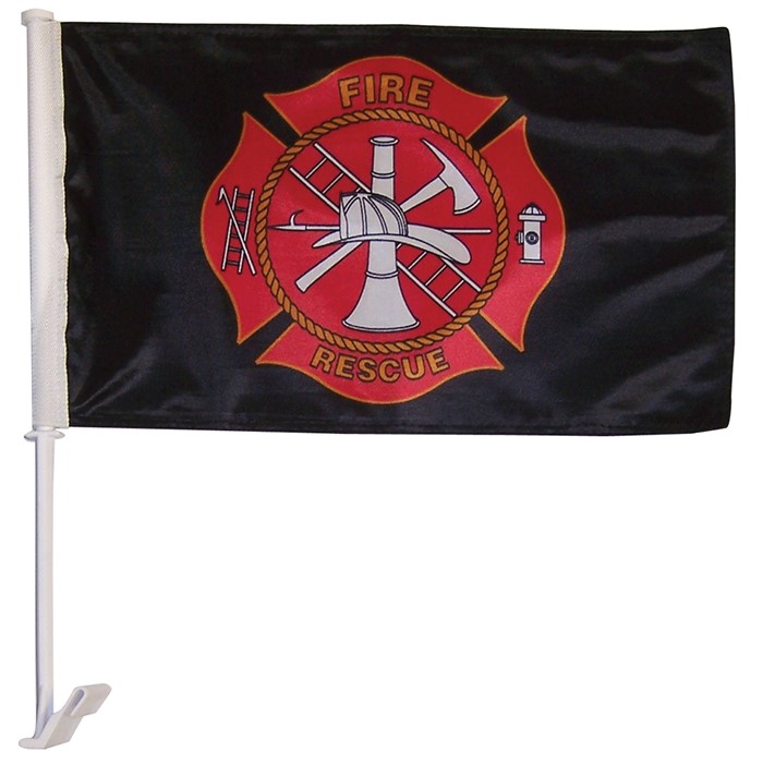 In the Breeze Fire Rescue Car Flag* 3807