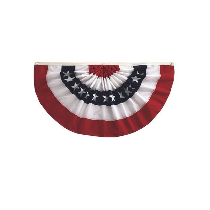 In the Breeze Pleated Fan Patriotic Bunting, 1.5' x 3' 3676