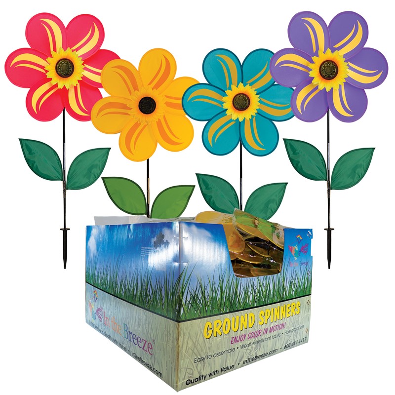 In the Breeze 19" Mixed Color Sunflower Spinner 20 PC Display 2737