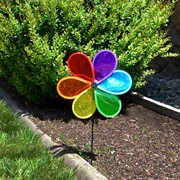 In the Breeze 12" Rainbow Glitter Flower Spinner 2871 View 2