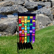 In the Breeze Rainbow Weave Garden Flag Tails 4454 View 2