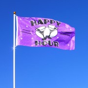 In the Breeze Happy Hour 3x5 Grommet Flag 3644 View 2