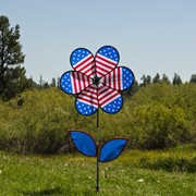 In the Breeze 19" Patriotic Flower with Leaves 2778 View 2