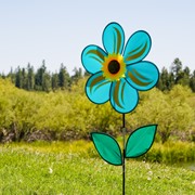 In the Breeze 19" Teal Sunflower Spinner 2743 View 2