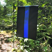 In the Breeze Thin Blue Line Garden Flag 3692 View 2