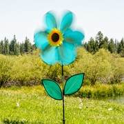 In the Breeze 19" Teal Sunflower Spinner 2743 View 3