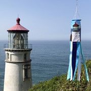 In the Breeze Coastal Lighthouse 40" Windsock 5131 View 3