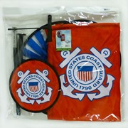 In the Breeze U.S. Coast Guard Dual Spinner Wheels with Garden Flag 2881 View 3