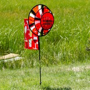 In the Breeze Happy Hour Dual Wheel Spinner with Garden Flag 2772 View 4