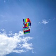 In the Breeze Rainbow Stripe Box Kite 3254 View 4
