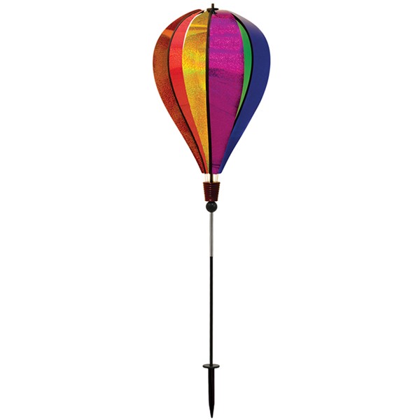 In the Breeze Rainbow Glitter 6 Panel Hot Air Balloon Ground Spinner 1086