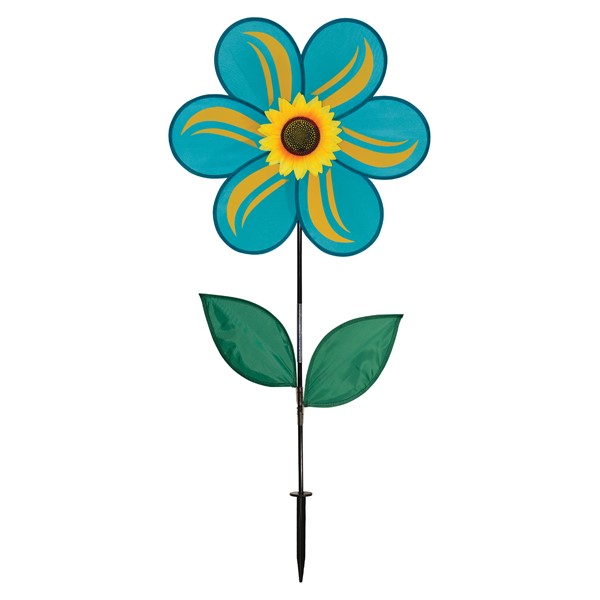 In the Breeze 19" Teal Sunflower Spinner 2743