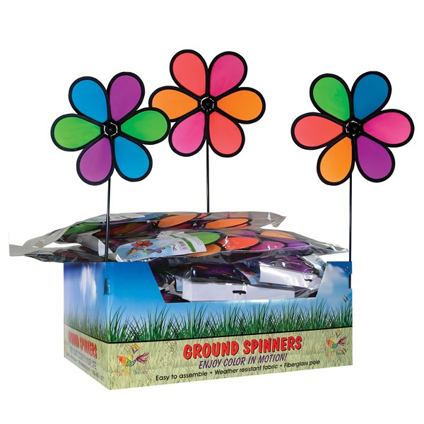 In the Breeze 10" Neon Flower Spinners (Pack of 3) 20 PC POP Display 2735-D