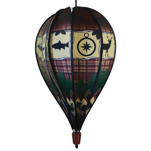 In the Breeze Rustic Lodge 10 Panel Hot Air Balloon Spinner 0991