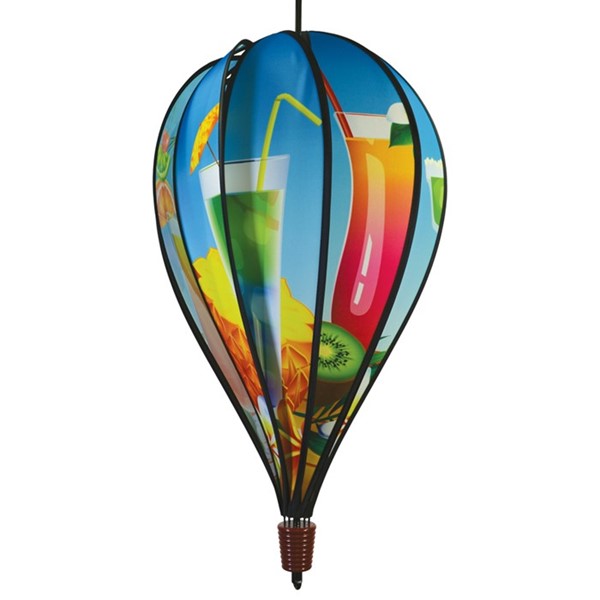 In the Breeze Tropical Drinks 10 Panel Hot Air Balloon Spinner 0993