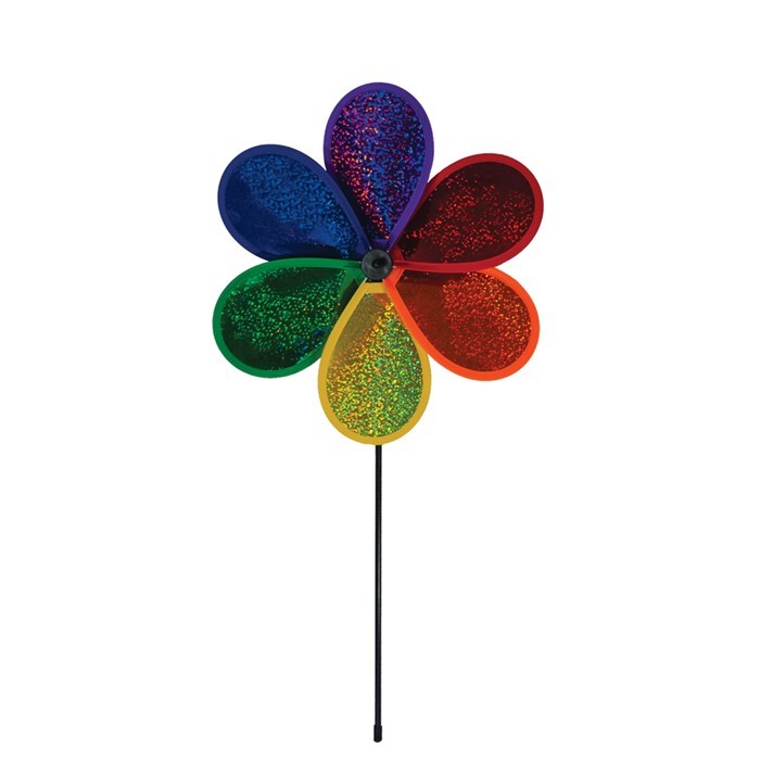 In the Breeze 12" Rainbow Glitter Flower Spinner 2871