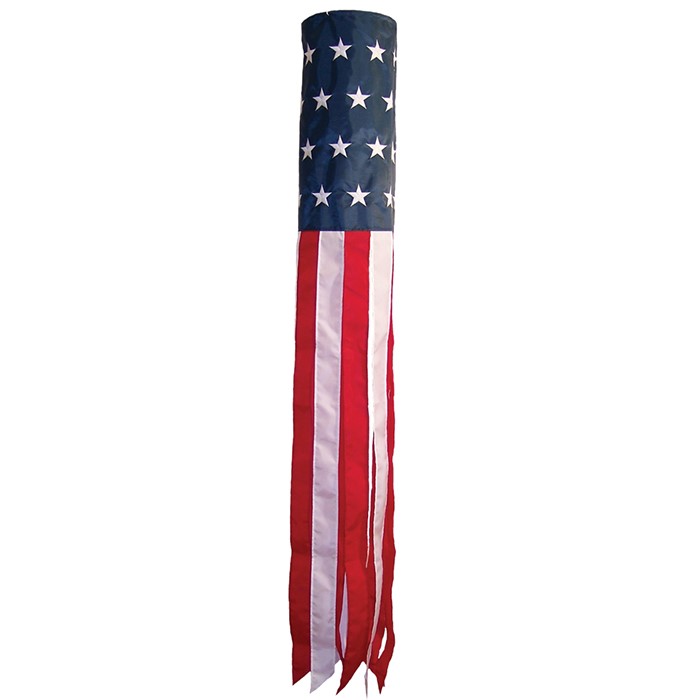 In the Breeze U.S. Stars and Stripes Embroidered 60" Windsock 4113