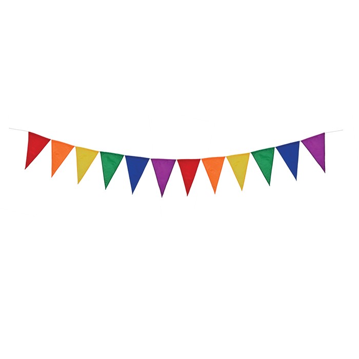 Rainbow Festive Pennant String, In the Breeze