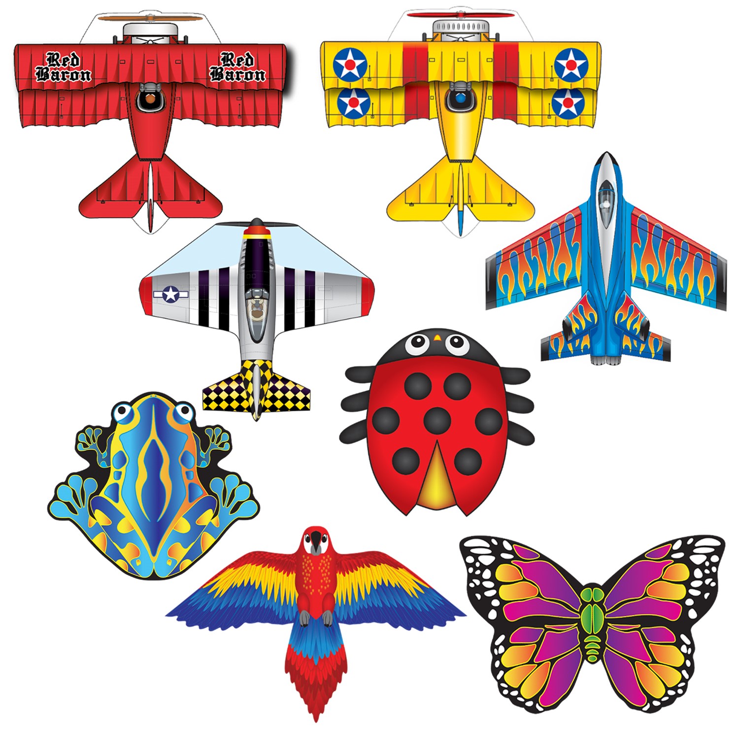 X-Kites & WindNSun Planes & Nature MicroKite 24 PC Assortment X-81260