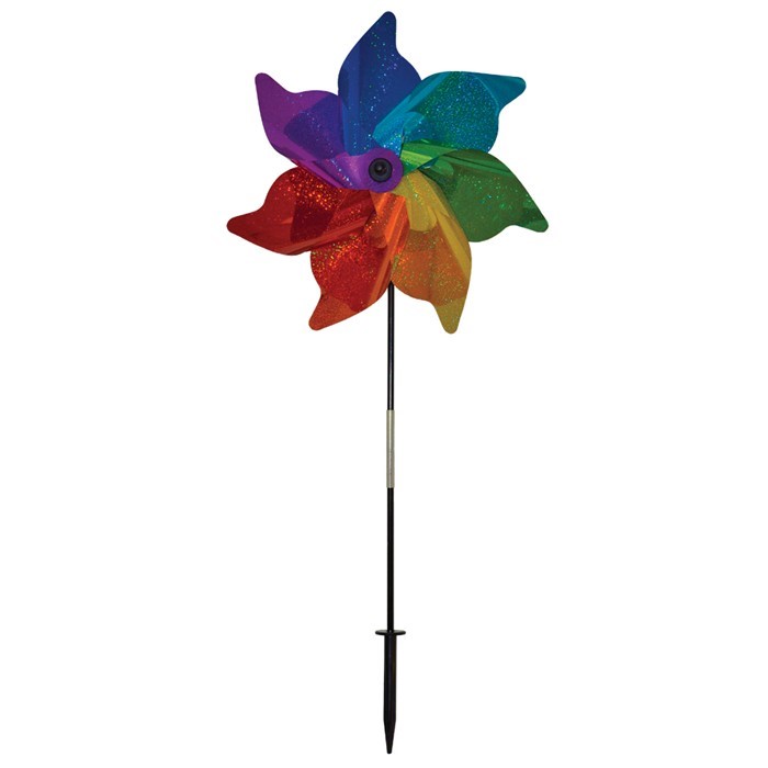 In the Breeze 18" Rainbow Sparkle Pinwheel Spinner 2897