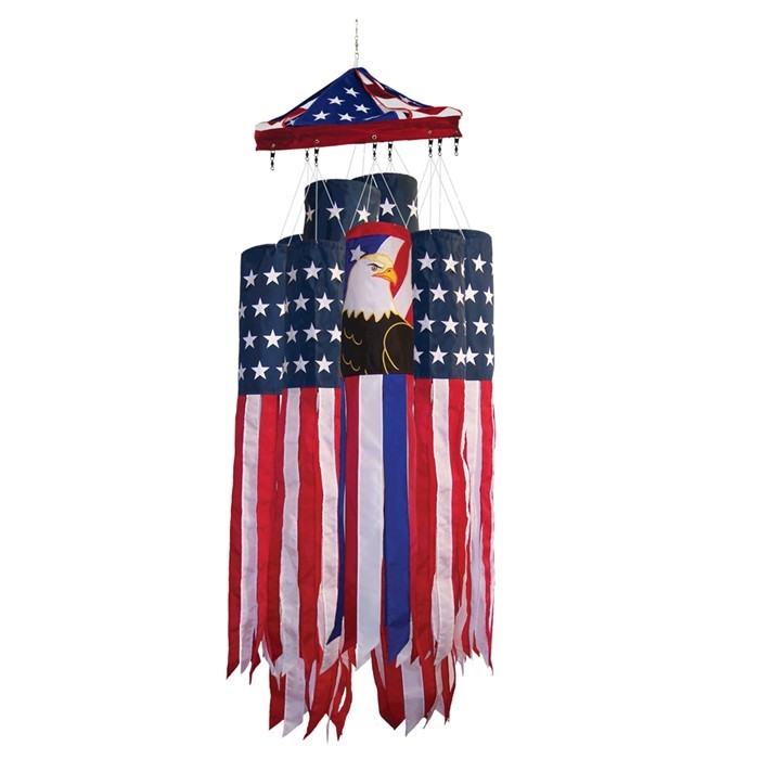 In the Breeze Assorted Patriotic Windsock 23 PC Prepack 4957