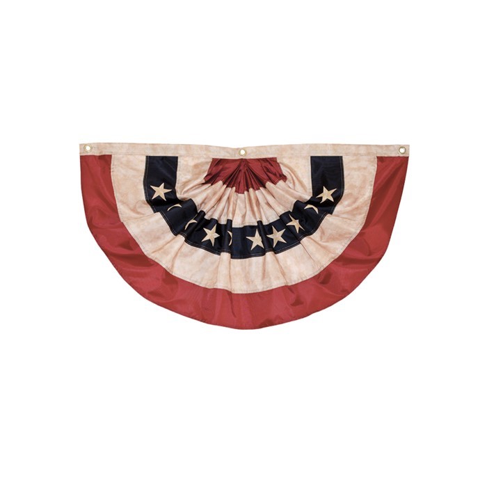 In the Breeze Pleated Fan Americana Bunting, 1.5' x 3' 3677