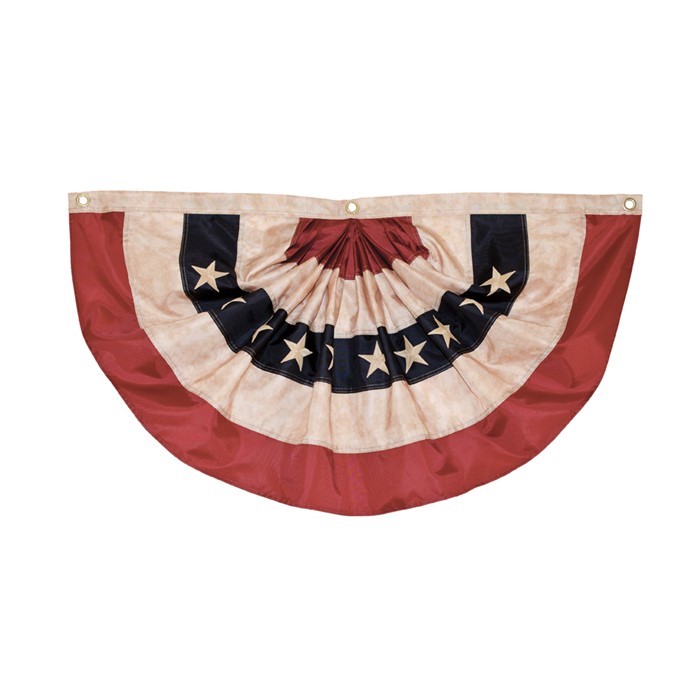 In the Breeze Pleated Fan Americana Bunting, 2' x 4' 3678