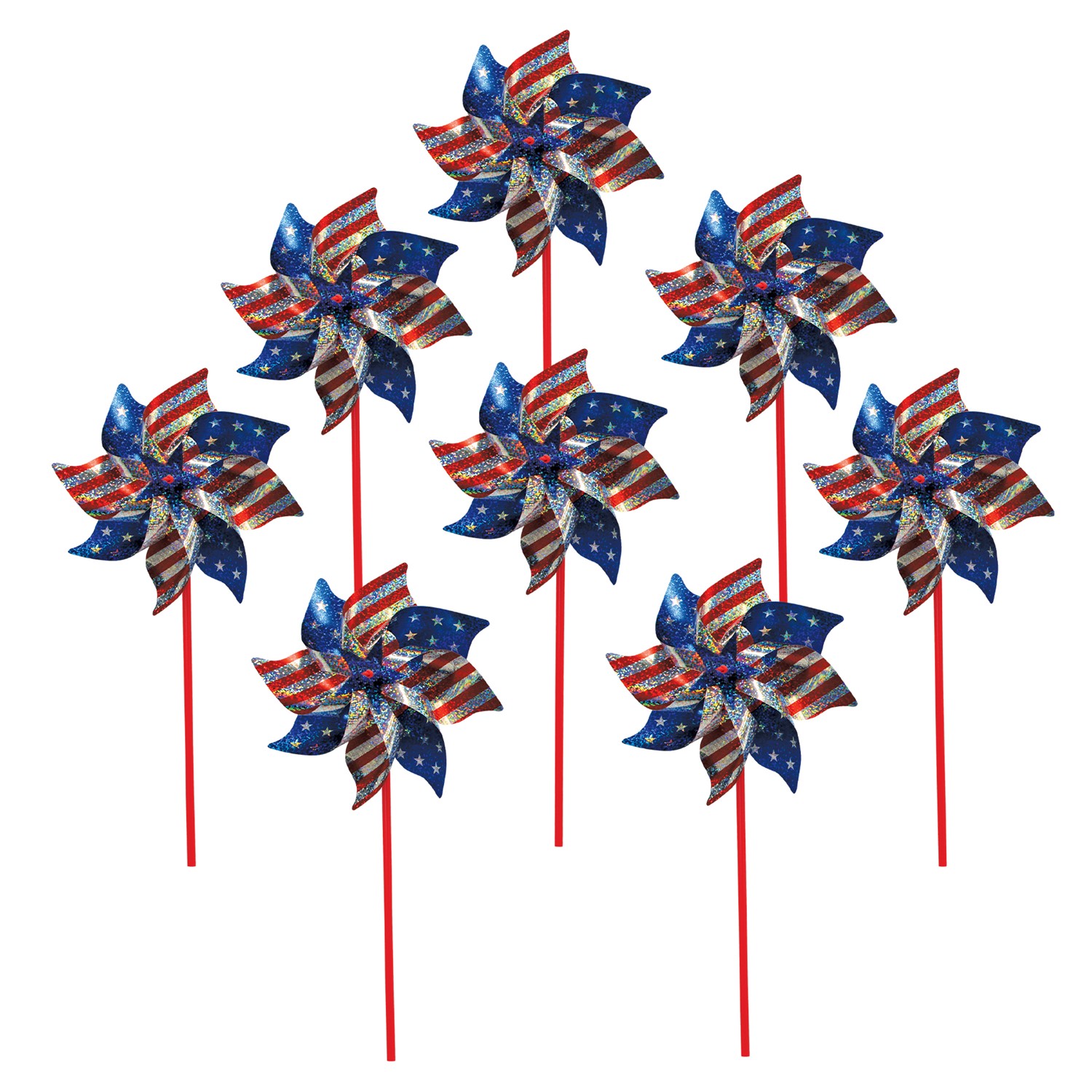 In the Breeze Stars and Stripes Pinwheel - 8 PC 2749