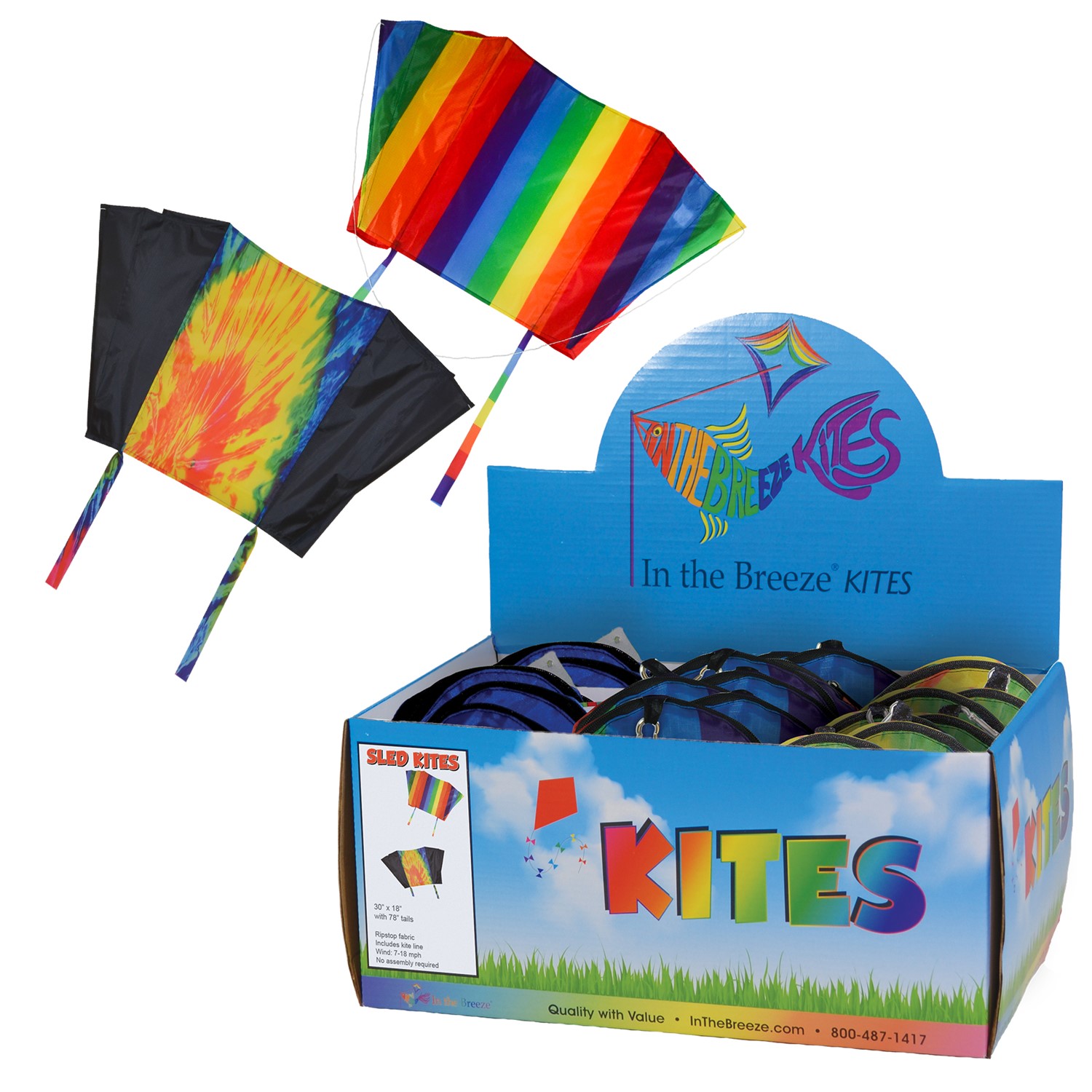 In the Breeze Sled Kite 24PC POP Display 3201