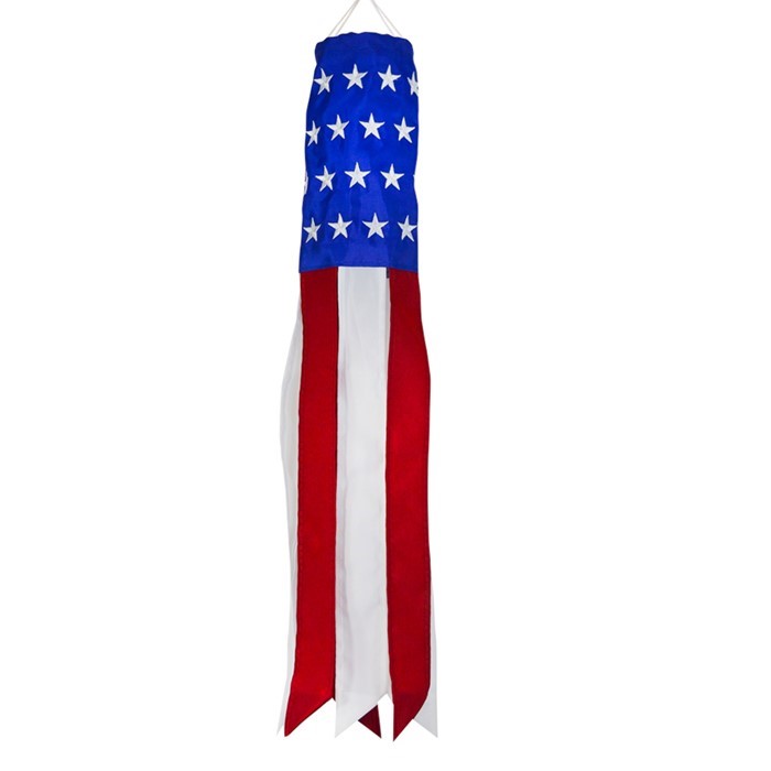 Sterne 18 Inch Embroidered Stars and Stripes Breeze In The Windsock 