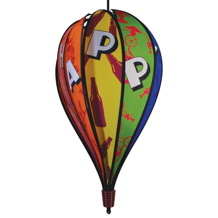 In the Breeze Color Pop Happy Hour 10 Panel Hot Air Balloon Spinner 0992