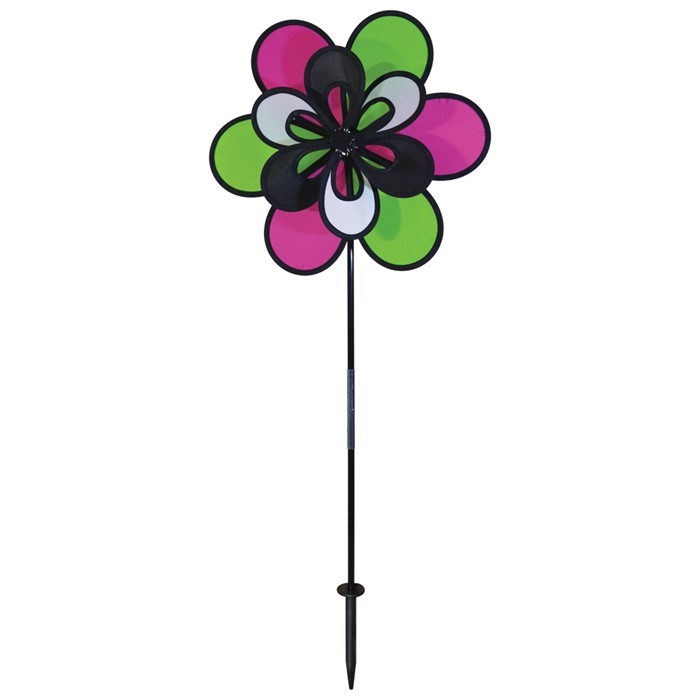 In the Breeze 15" Domino Windee Wheelz and Flower Spinner 2692