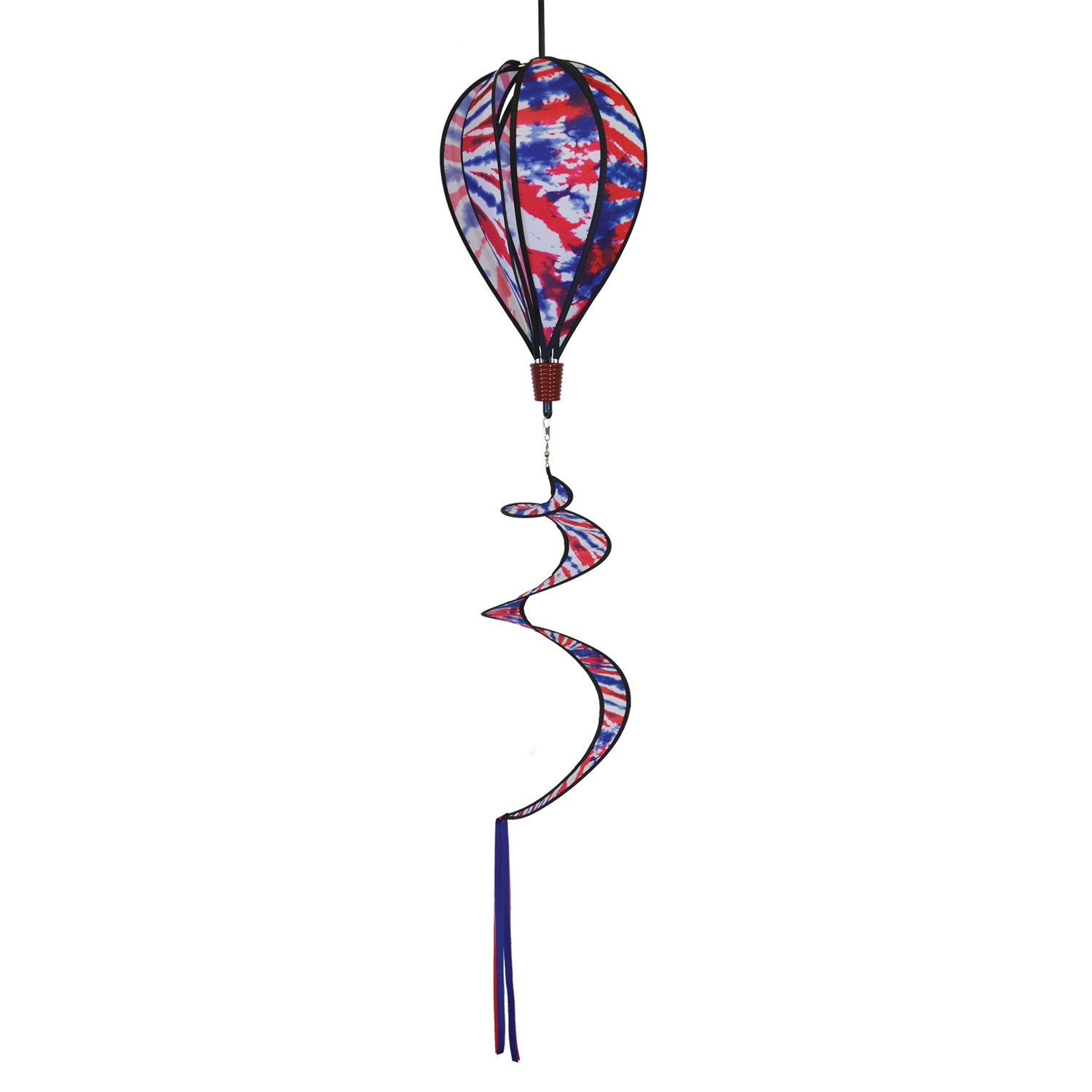 In the Breeze Red, White and Blue Tie Dye 6 Panel Hot Air Balloon 0981