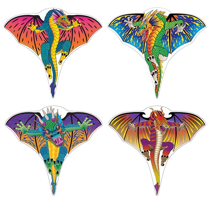 X-Kites & WindNSun Dragon Poly Kites - 24 PC Assortment X-82460