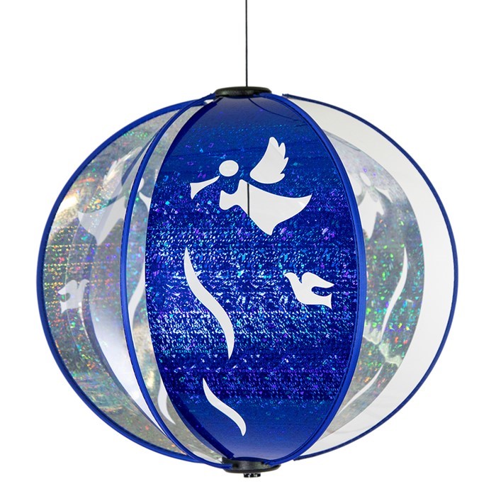 Wind Fairys Blue Peace Angel Spinning Globe WF-86711