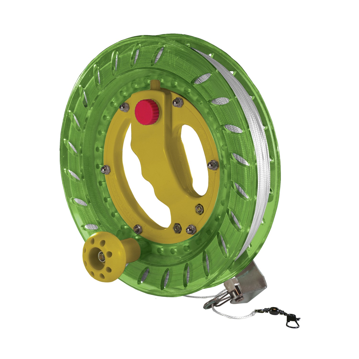 50 LB x 640' 8-inch Kite Reel, Green, In the Breeze