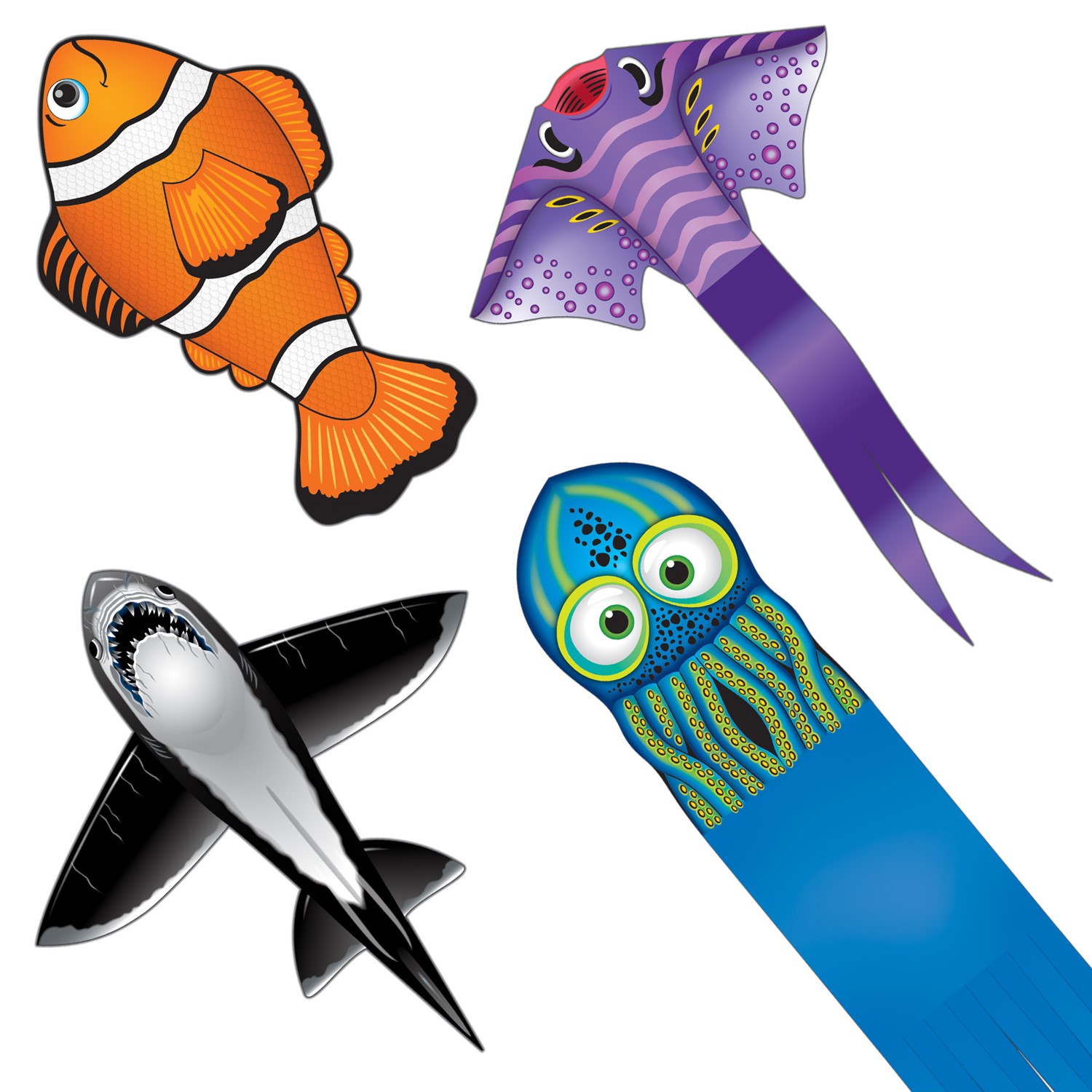 X-Kites & WindNSun Blue Ocean 12 PC Assortment X-81180