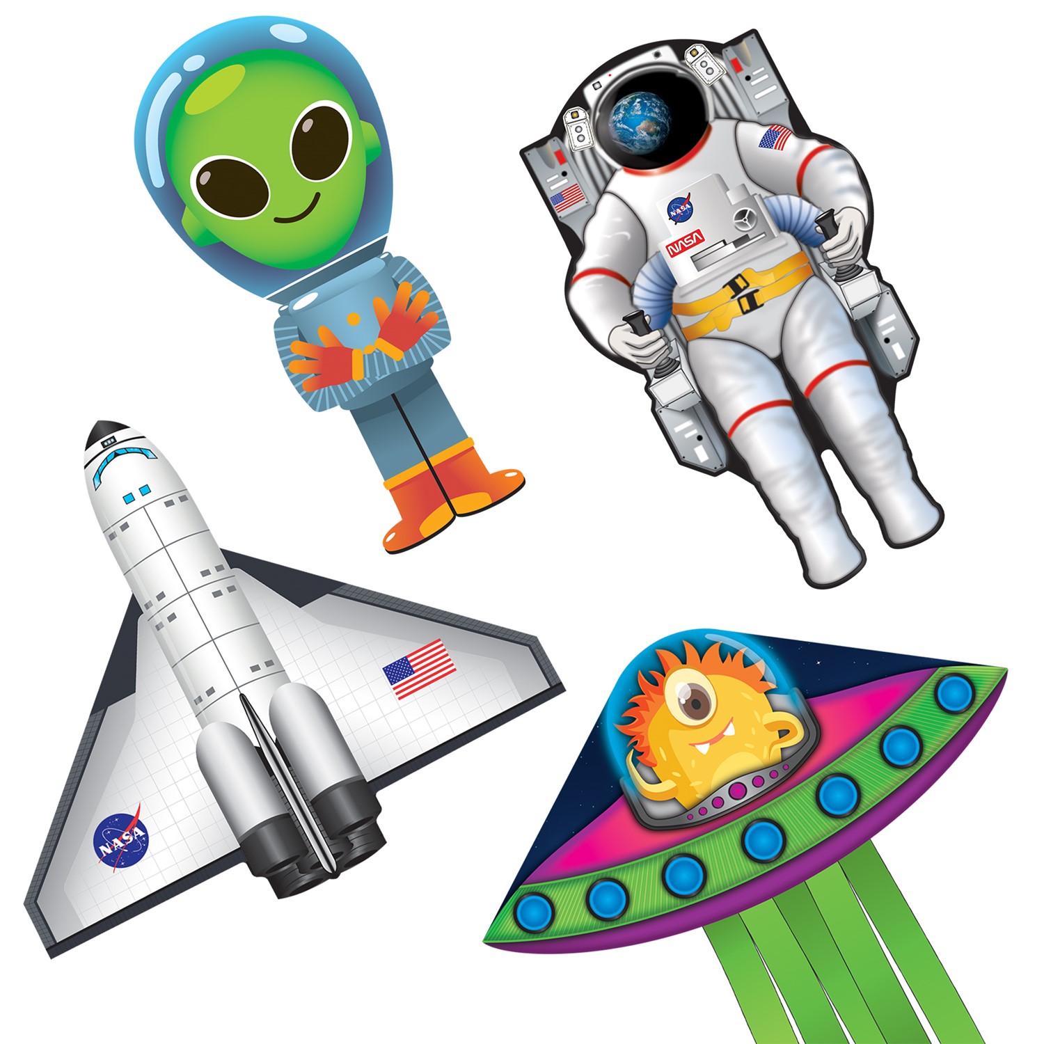 X-Kites & WindNSun Outer Space 12 PC Assortment X-81190