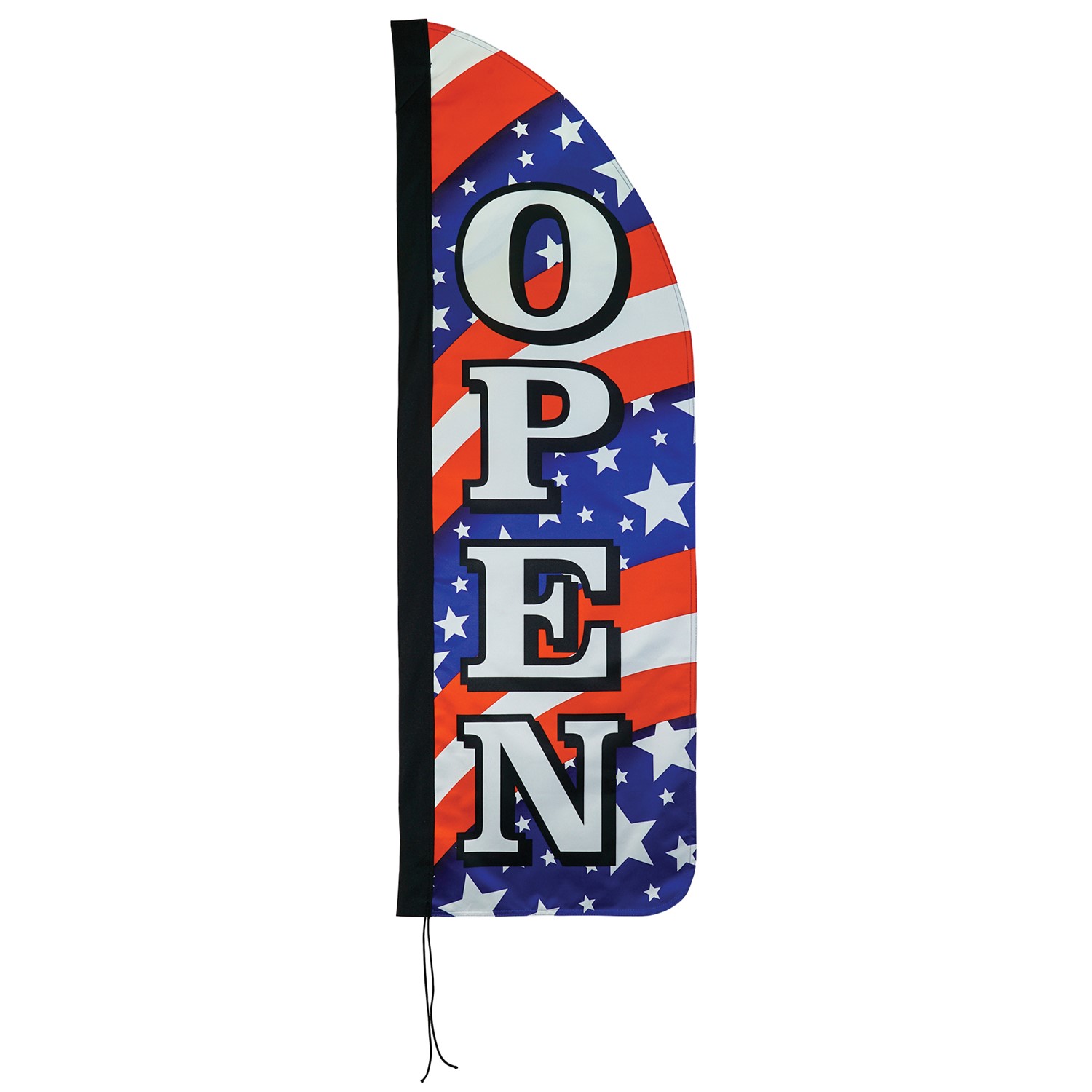 In the Breeze 4' Heavy Duty Open Stars & Stripes Double Sided Feather Banner 4550