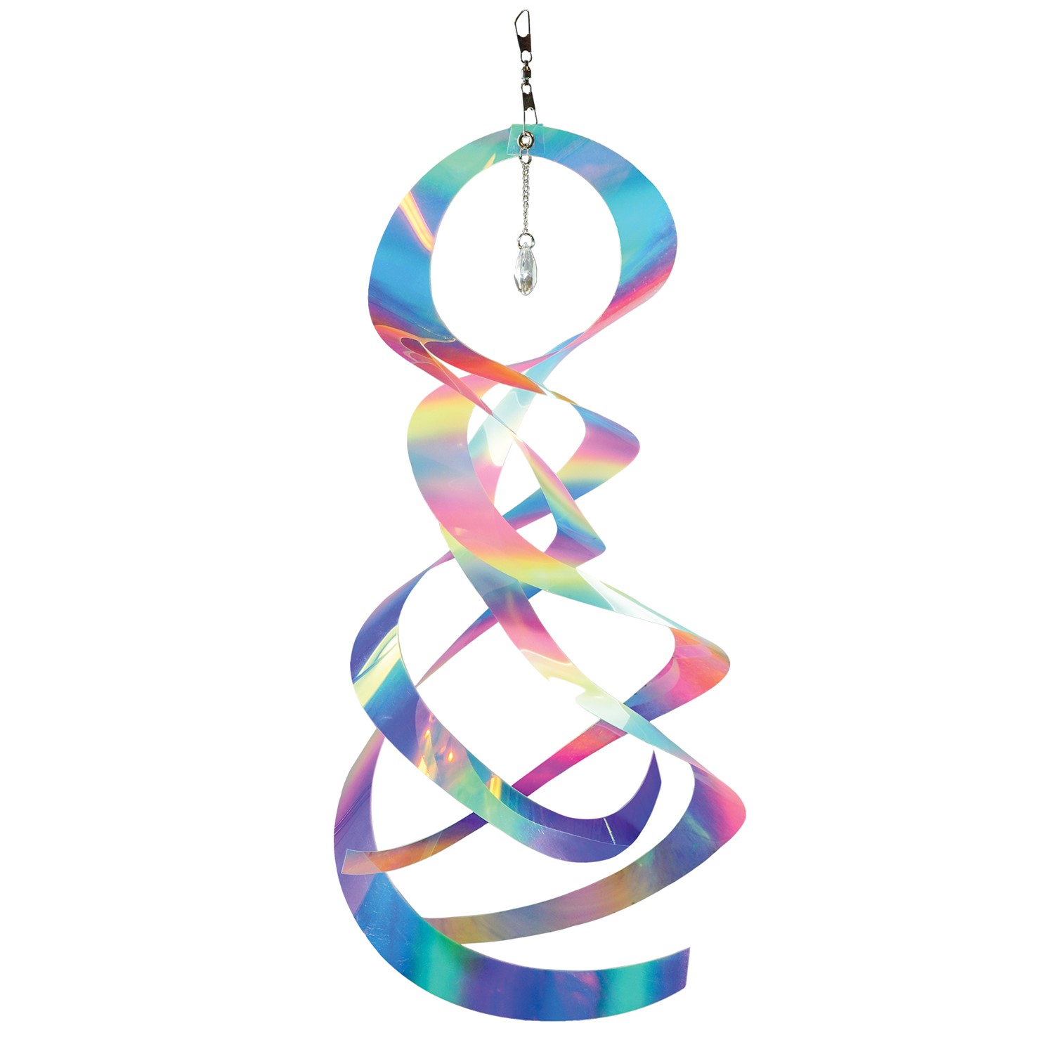 In the Breeze Striped Iridescent Mylar Spin Quartet with Crystal 9158