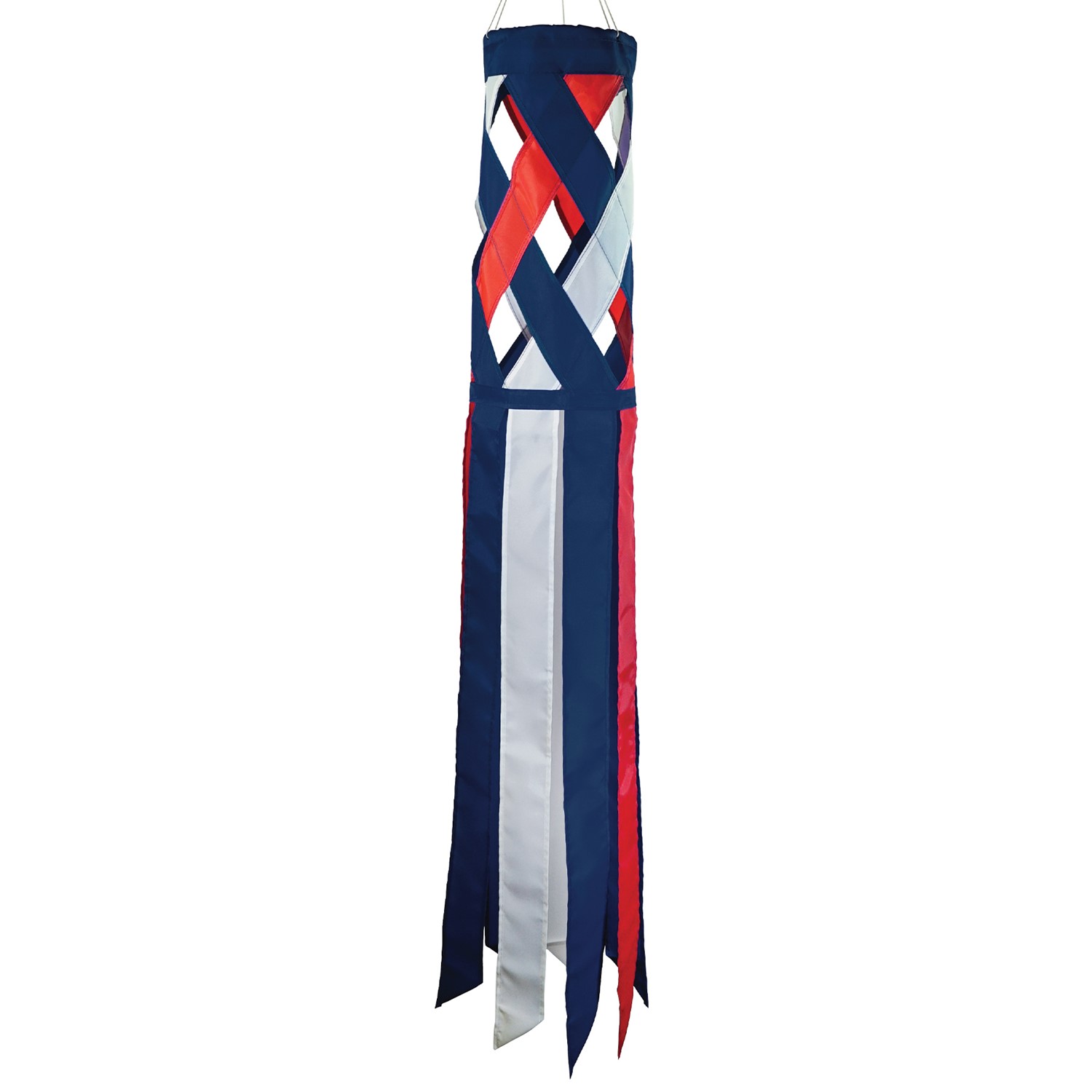 In the Breeze Red, White & Blue Diagonal Weave 40" Windsock 5217