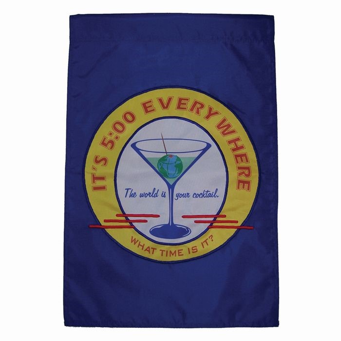 In the Breeze Happy Hour Retro Garden Flag* 4412