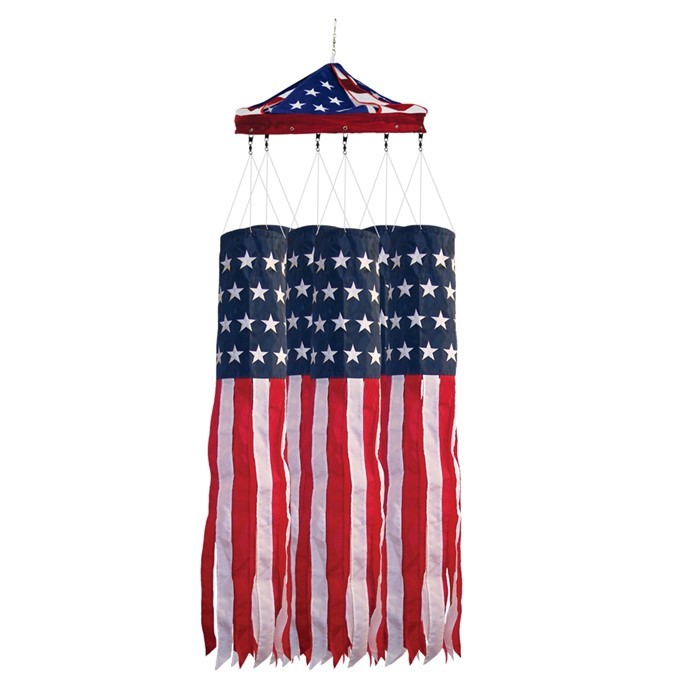 In the Breeze 40" Stars & Stripes Windsock 24 PC Prepack 4923