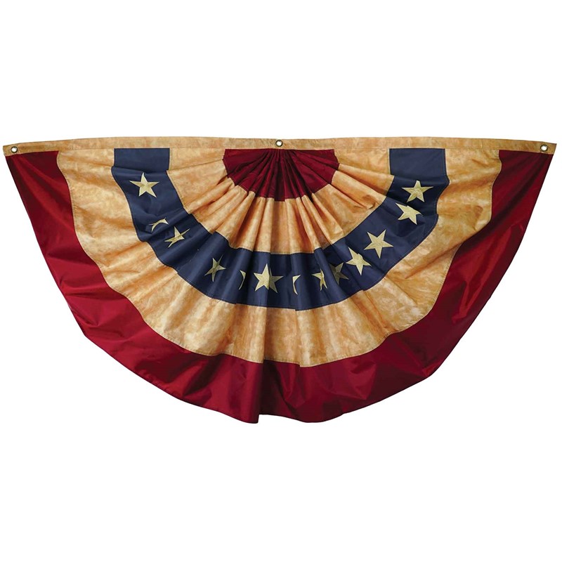 In the Breeze Pleated Fan Americana Bunting, 3' x 6' 3679