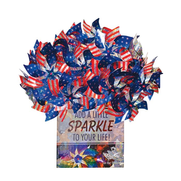 In the Breeze Stars and Stripes Pinwheel - 48 PC POP Display 2749-BOX
