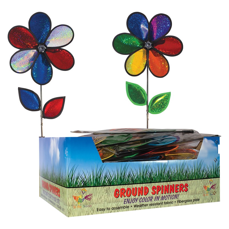 In the Breeze 12" Mylar Flower 30 PC POP Display 2750