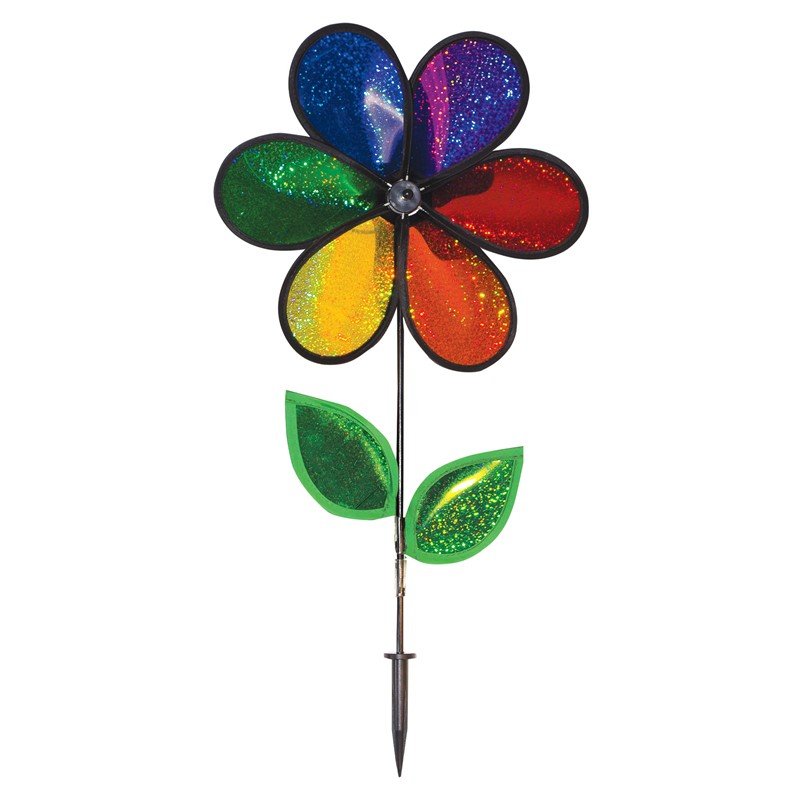 In the Breeze 12" Rainbow Sparkle Flower with Leaves 2753